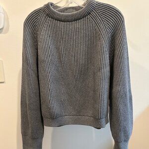 Size Small WHITE & WARREN Organic Cotton Ribbed Sweater